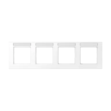 JUNG A 55840 BF NA WWM afdekraam 4-voudig horizontaal met tekstvenster A550 sneeuwwit mat