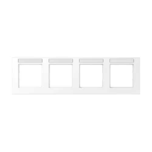 JUNG A 55840 BF NA WWM afdekraam 4-voudig horizontaal met tekstvenster A550 sneeuwwit mat