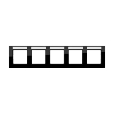 JUNG A 55850 BF NA SW afdekraam 5-voudig horizontaal met tekstvenster A550 zwart glans