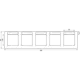 JUNG A 55850 BF NA SW afdekraam 5-voudig horizontaal met tekstvenster A550 zwart glans