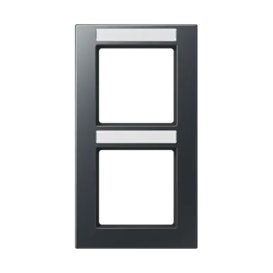 JUNG A 5582 BF NA ANM afdekraam 2-voudig verticaal met tekstvenster A550 antraciet mat