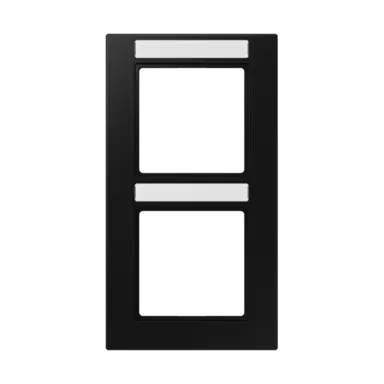 JUNG A 5582 BF NA SWM afdekraam 2-voudig verticaal met tekstvenster A550 grafietzwart mat