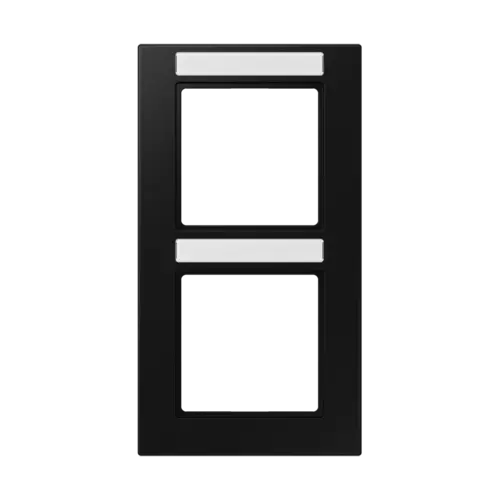 JUNG A 5582 BF NA SWM afdekraam 2-voudig verticaal met tekstvenster A550 grafietzwart mat