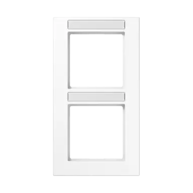 JUNG A 5582 BF NA WW afdekraam 2-voudig verticaal met tekstvenster A550 alpine wit