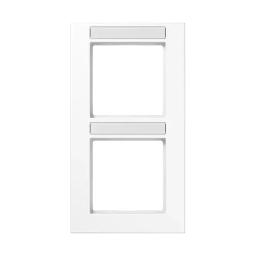 JUNG A 5582 BF NA WW afdekraam 2-voudig verticaal met tekstvenster A550 alpine wit