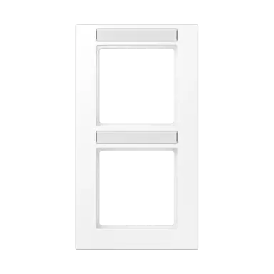 JUNG A 5582 BF NA WWM afdekraam 2-voudig verticaal met tekstvenster A550 sneeuwwit mat