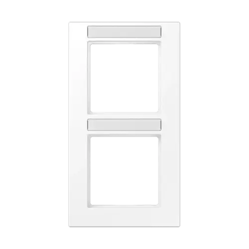 JUNG A 5582 BF NA WWM afdekraam 2-voudig verticaal met tekstvenster A550 sneeuwwit mat