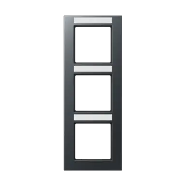 JUNG A 5583 BF NA ANM afdekraam 3-voudig verticaal met tekstvenster A550 antraciet mat