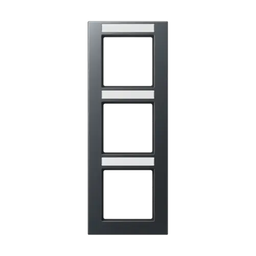JUNG A 5583 BF NA ANM afdekraam 3-voudig verticaal met tekstvenster A550 antraciet mat