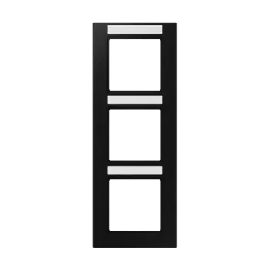 JUNG A 5583 BF NA SWM afdekraam 3-voudig verticaal met tekstvenster A550 grafietzwart mat