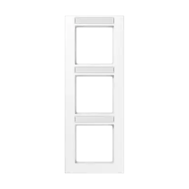 JUNG A 5583 BF NA WW afdekraam 3-voudig verticaal met tekstvenster A550 alpine wit