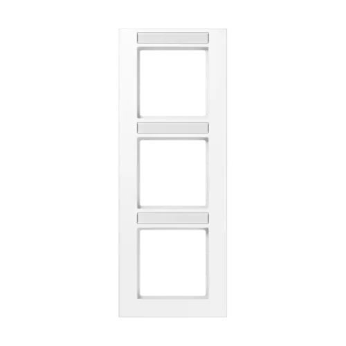 JUNG A 5583 BF NA WW afdekraam 3-voudig verticaal met tekstvenster A550 alpine wit