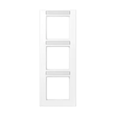 JUNG A 5583 BF NA WWM afdekraam 3-voudig verticaal met tekstvenster A550 sneeuwwit mat