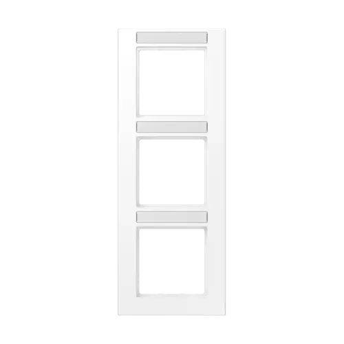 JUNG A 5583 BF NA WWM afdekraam 3-voudig verticaal met tekstvenster A550 sneeuwwit mat