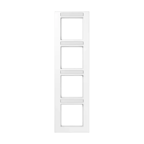 JUNG A 5584 BF NA WW afdekraam 4-voudig verticaal met tekstvenster A550 alpine wit