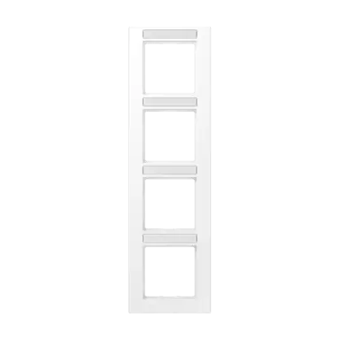 JUNG A 5584 BF NA WWM afdekraam 4-voudig verticaal met tekstvenster A550 sneeuwwit mat