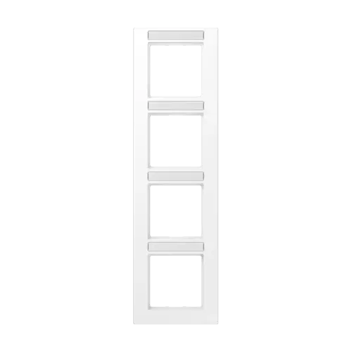 JUNG A 5584 BF NA WWM afdekraam 4-voudig verticaal met tekstvenster A550 sneeuwwit mat