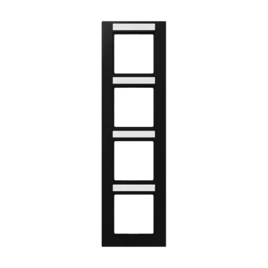 JUNG A 5584 BF NA SWM afdekraam 4-voudig verticaal met tekstvenster A550 grafietzwart mat