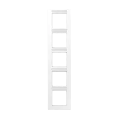 JUNG A 5585 BF NA WWM afdekraam 5-voudig verticaal met tekstvenster A550 sneeuwwit mat