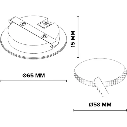Klemko LCB-SP-SLIM-EWW Lumiko Lagos COB LED keukenspot 3,1W 8,8V 350mA 2700K IP44 aluminium