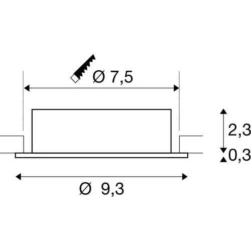 SLV 1007374 NEW TRIA 75 inbouwspot kantelbaar GU10-fitting max.10W excl. lichtbron IP20 wit