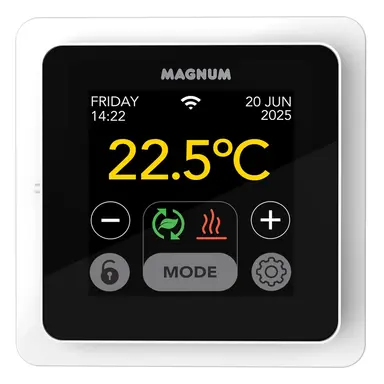 Magnum 825400 WiFi-thermostaat Remote Control 2 voor elektrische vloerverwarming incl. vloersensor wit