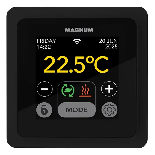 MAGNUM 825401 WiFi-thermostaat Remote Control 2 voor elektrische vloerverwarming incl. vloersensor zwart
