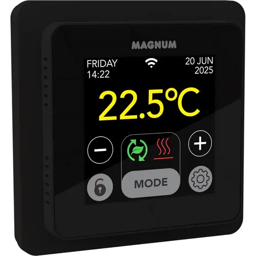 MAGNUM 825401 WiFi-thermostaat Remote Control 2 voor elektrische vloerverwarming incl. vloersensor zwart