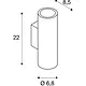 SLV 151801 Enola B up/down wand opbouwarmatuur GU10-fitting max. 2x50W excl. lichtbron wit