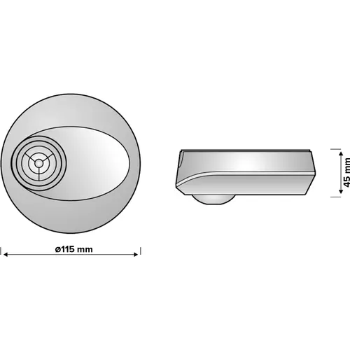 Klemko PLF-OPB-PIR Lumiko opbouw aanwezigheidsmelder plafond PIR 400W 360gr. IP44 wit
