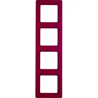 Berker 10146062 afdekraam 4-voudig Q1 rood