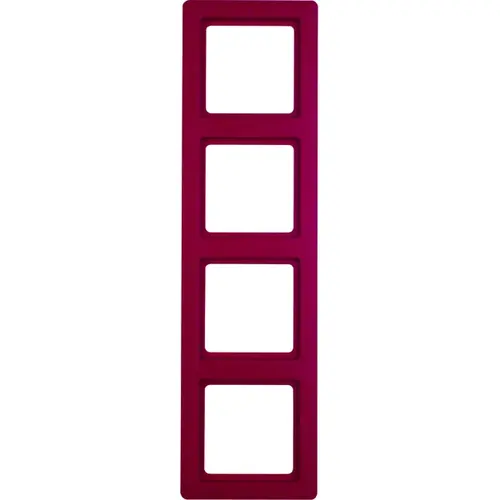 Berker 10146062 afdekraam 4-voudig Q1 rood