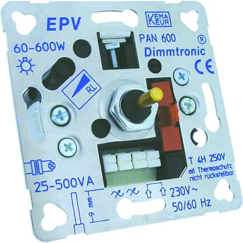 Klemko D-PAN-600 Lumiko inbouwdimmer fase-aansnijding 60-600 W