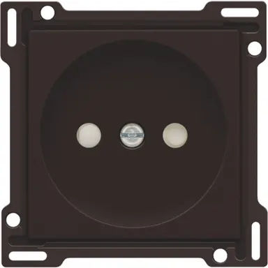 Niko 124-66501 afdekplaat voor wandcontactdoos zonder randaarde dark brown coated
