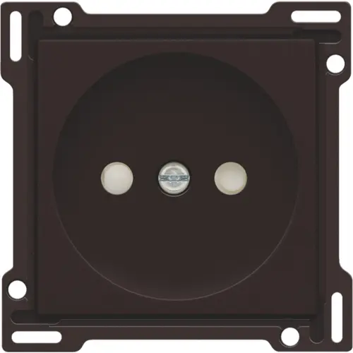 Niko 124-66501 afdekplaat voor wandcontactdoos zonder randaarde dark brown coated
