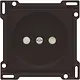 Niko 124-66501 afdekplaat voor wandcontactdoos zonder randaarde dark brown coated