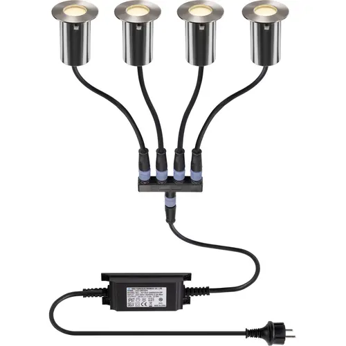 SLV 1008841 Trail Lite 60 vloerinbouwarmatuur set van 4 LED 5W 3000K RVS IP44