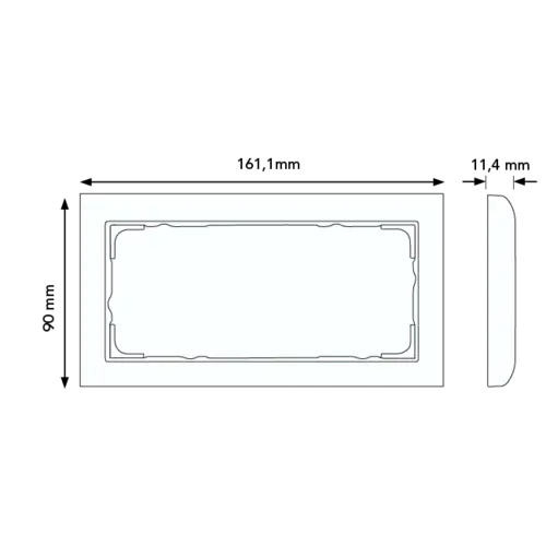 Gira 1002334 afdekraam 2-voudig zonder middenstijl Event Opaque wit mat/wit glans