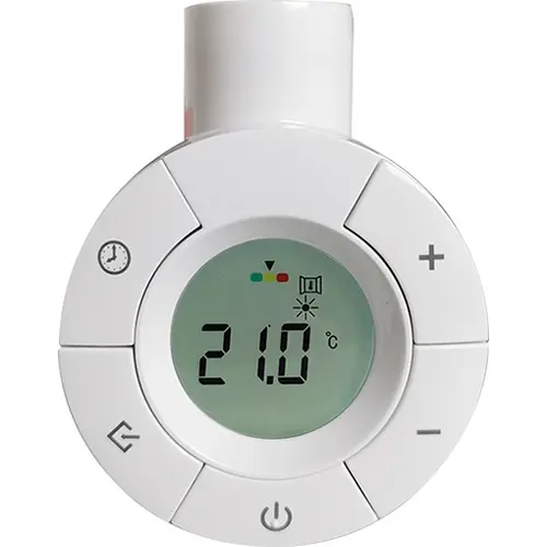 Masterwatt 300100040 Calor v2 elektrische badkamerradiator olie-/vloeistof gevuld 900 Watt staal wit IP44 met schakelklok