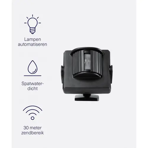 KlikAanKlikUit APIR-2150 draadloze bewegingsmelder zender zwart IP64