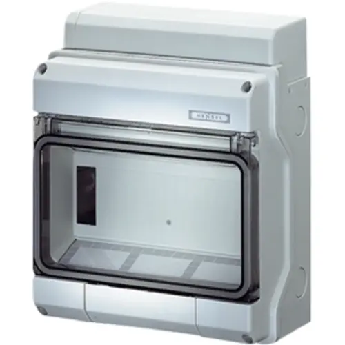 Hensel KV 9109 B verdeelkast 9-modulen 1-rij DIN 238x200mm IP65 met transparante deur