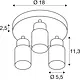 SLV 1008334 PURI 2.0 Tube opbouw wand- en plafondarmatuur rond max. 3x 6W GU10