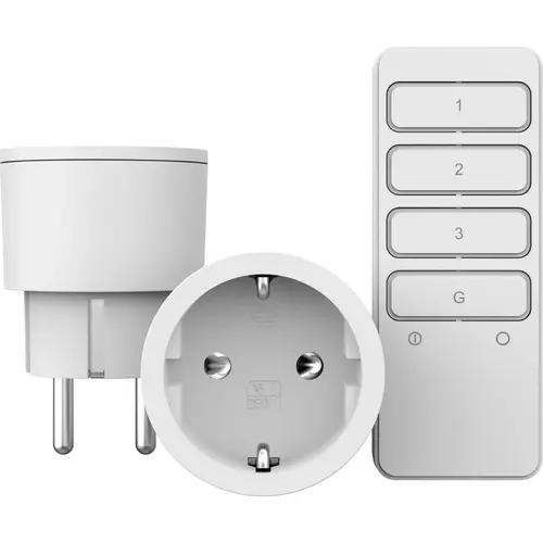 KlikAanKlikUit APC2-2300RN stekkerschakelaarset 2-voudig 2300W met afstandsbediening IP20