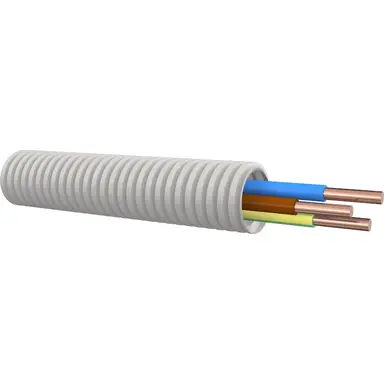 Dynamic FLEX 16+3G2.5 voorbedrade flexbuis 16mm 3x2,5mm² halogeenvrij ECA grijs 50 meter