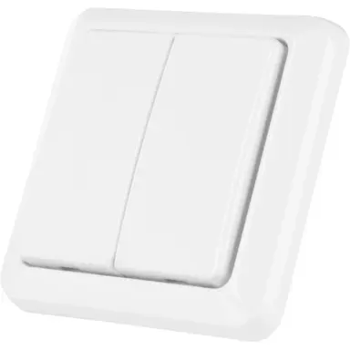 KlikAanKlikUit AWST-8902 draadloze wandschakelaar 2-voudig wit IP20