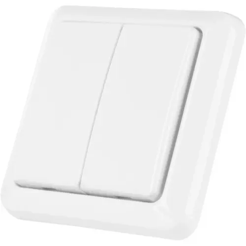 KlikAanKlikUit AWST-8902 draadloze wandschakelaar 2-voudig wit IP20