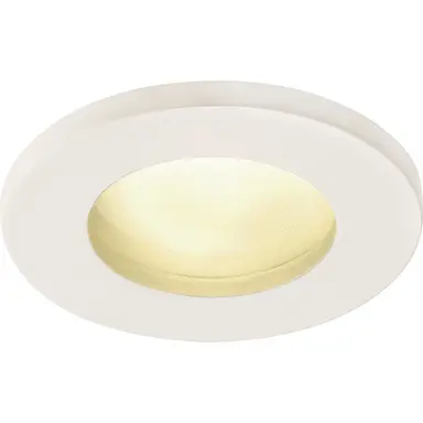 SLV 1001165 Dolix Out plafond inbouwarmatuur met mat glas GU10-fitting rond IP65 wit excl. lichtbron