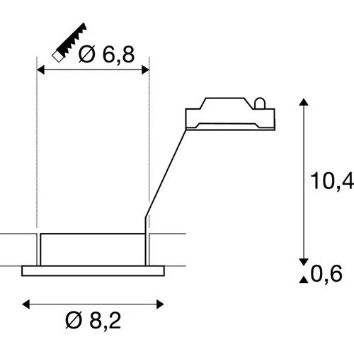 SLV 1001165 Dolix Out plafond inbouwarmatuur met mat glas GU10-fitting rond IP65 wit excl. lichtbron
