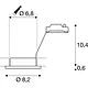 SLV 1001165 Dolix Out plafond inbouwarmatuur met mat glas GU10-fitting rond IP65 wit excl. lichtbron