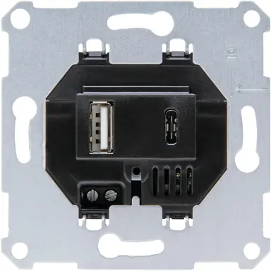 Kopp 298200515 USB-lader 2 voudig type A en type C totaal 3000mA zwart